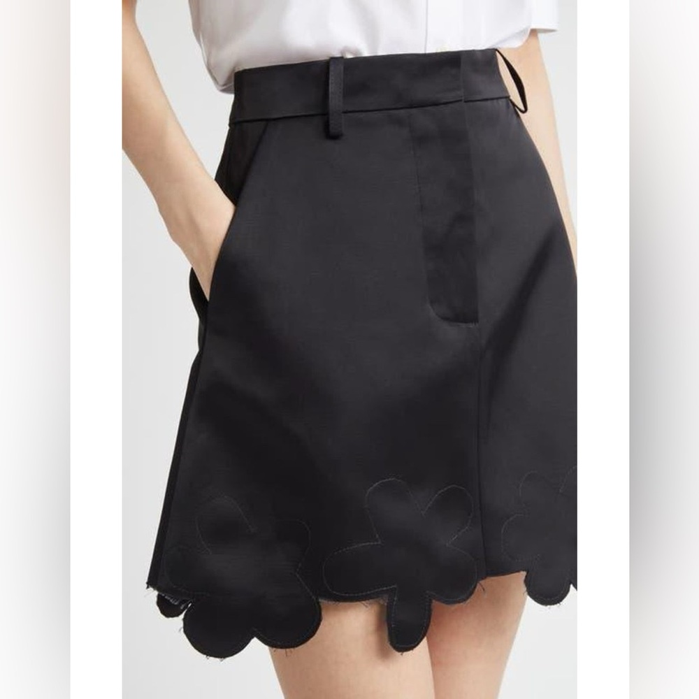 NWT MARNI Black Women's Scalloped Skirt